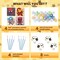 4 Pack Paint by Numbers Kit for Kids with Frame- Cartoon Painting Kits for Kids Ages 4-8, Cartoon Paint by Numbers with Frame 8x8 Inch